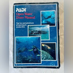 PADI Open Water Diver Manual scuba book 1990 vintage
